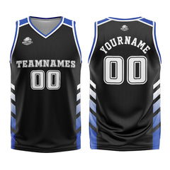 Custom Black Blue Basketball Jersey Uniform Suit Printed Your Logo Name Number