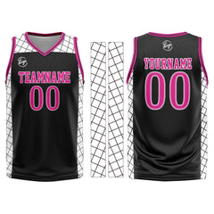 Custom Black Pink Basketball Jersey Uniform Suit Printed Your Logo Name Number