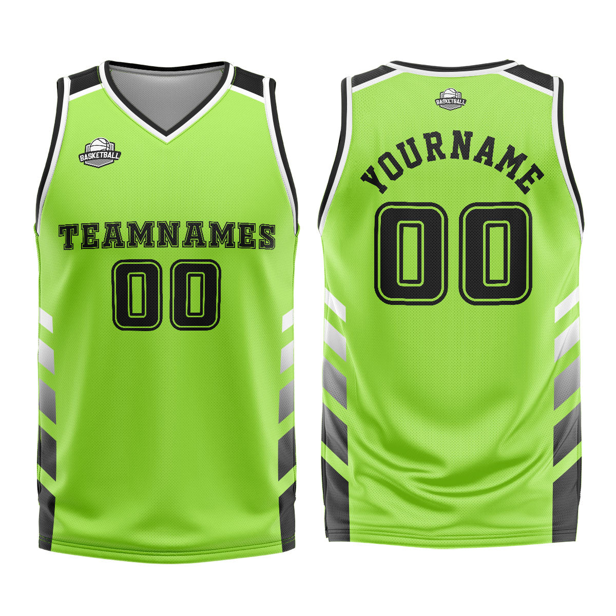 Custom Green Black Basketball Jersey Uniform Suit Printed Your Logo Name Number