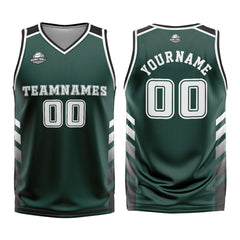 Custom Green White Basketball Jersey Uniform Suit Printed Your Logo Name Number