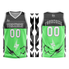 Custom Green Grey Basketball Jersey Uniform Suit Printed Your Logo Name Number