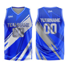 Custom Blue Grey Basketball Jersey Uniform Suit Printed Your Logo Name Number