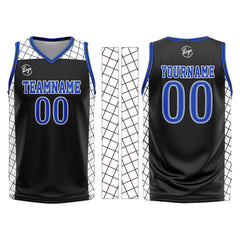Custom Black Blue Basketball Jersey Uniform Suit Printed Your Logo Name Number