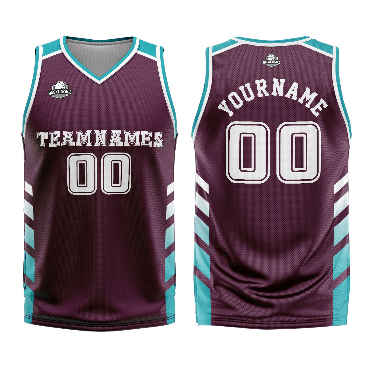 Custom Purple Cyan Basketball Jersey Uniform Suit Printed Your Logo Name Number