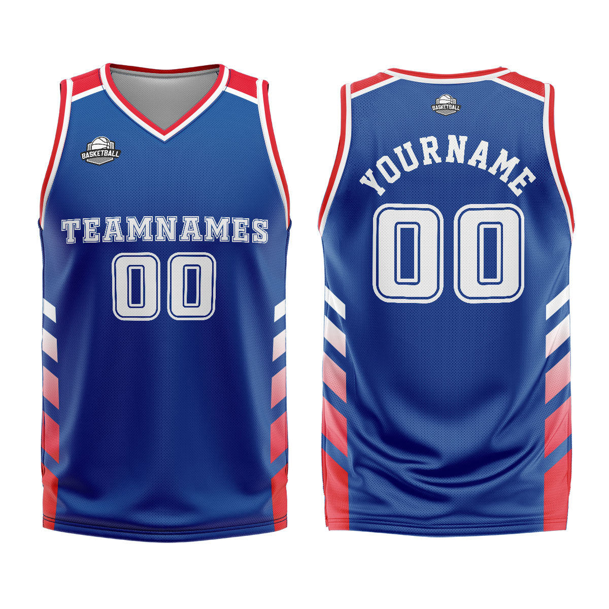 Custom Blue Red Basketball Jersey Uniform Suit Printed Your Logo Name Number