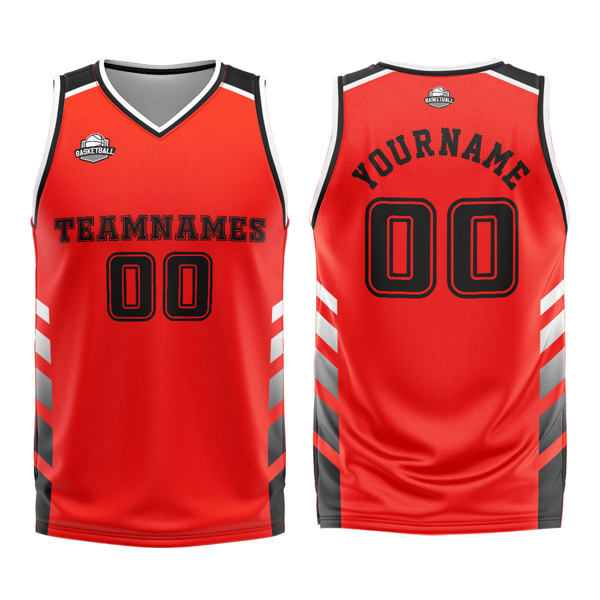 Custom Red Black Basketball Jersey Uniform Suit Printed Your Logo Name Number