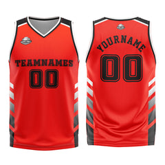 Custom Red Black Basketball Jersey Uniform Suit Printed Your Logo Name Number
