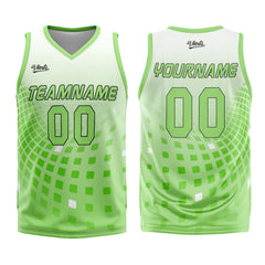 Custom White Green Basketball Jersey Uniform Suit Printed Your Logo Name Number
