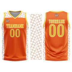 Custom Orange Yellow Basketball Jersey Uniform Suit Printed Your Logo Name Number