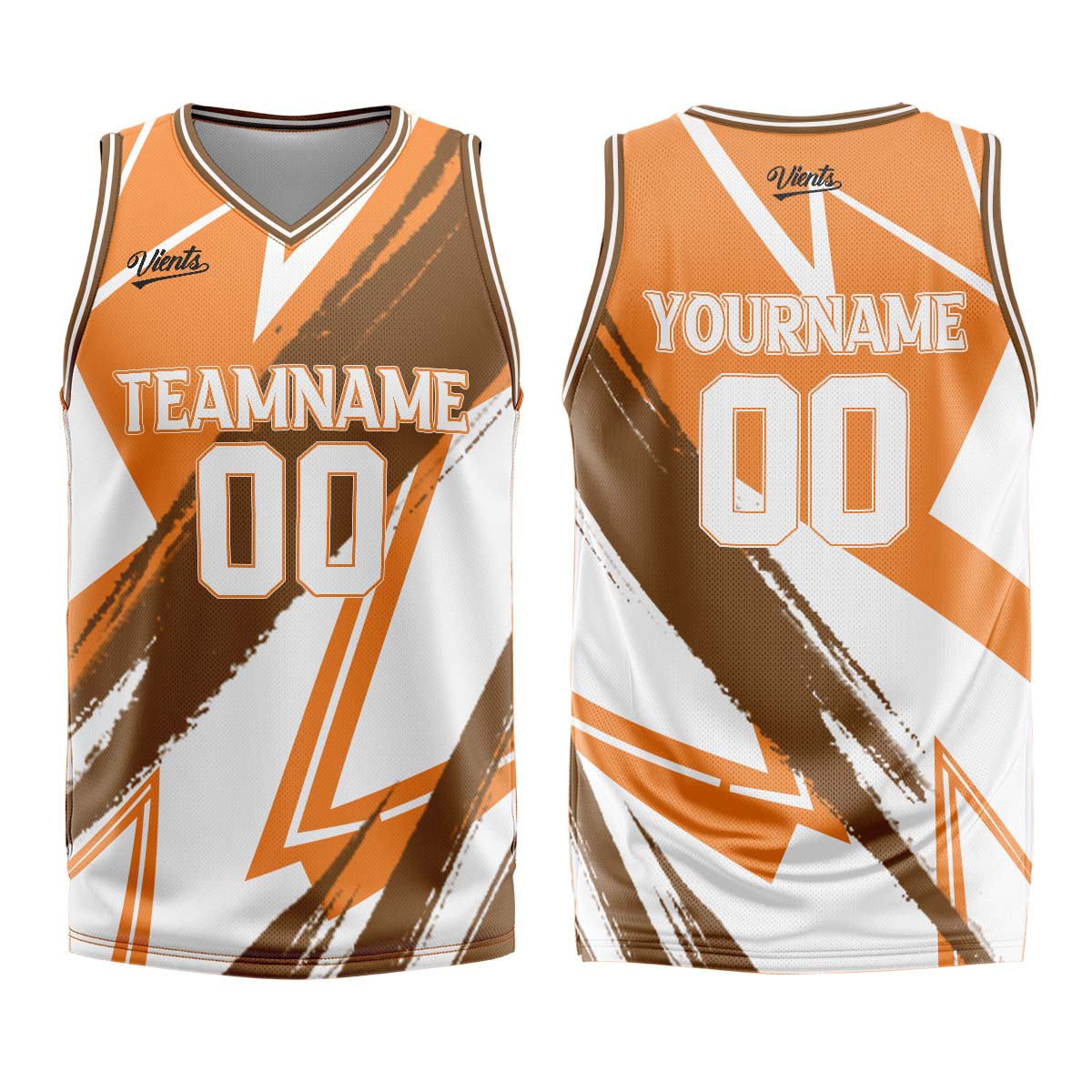 Custom Orange Brown Basketball Jersey Uniform Suit Printed Your Logo Name Number