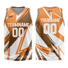 Custom Orange Brown Basketball Jersey Uniform Suit Printed Your Logo Name Number
