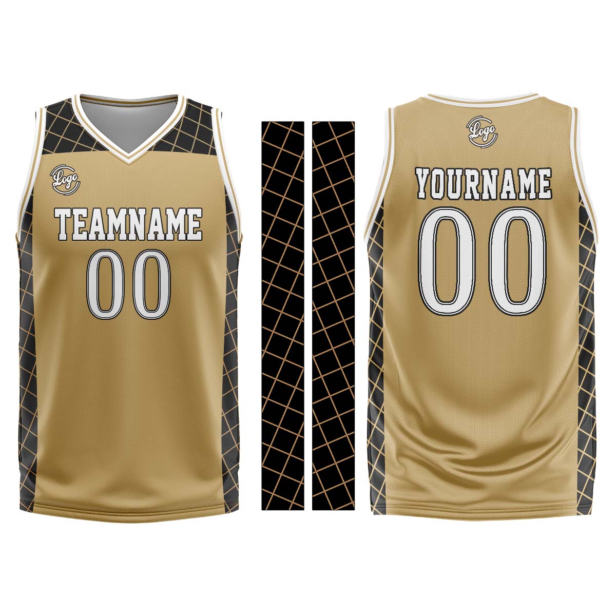Custom Brown Black Basketball Jersey Uniform Suit Printed Your Logo Name Number