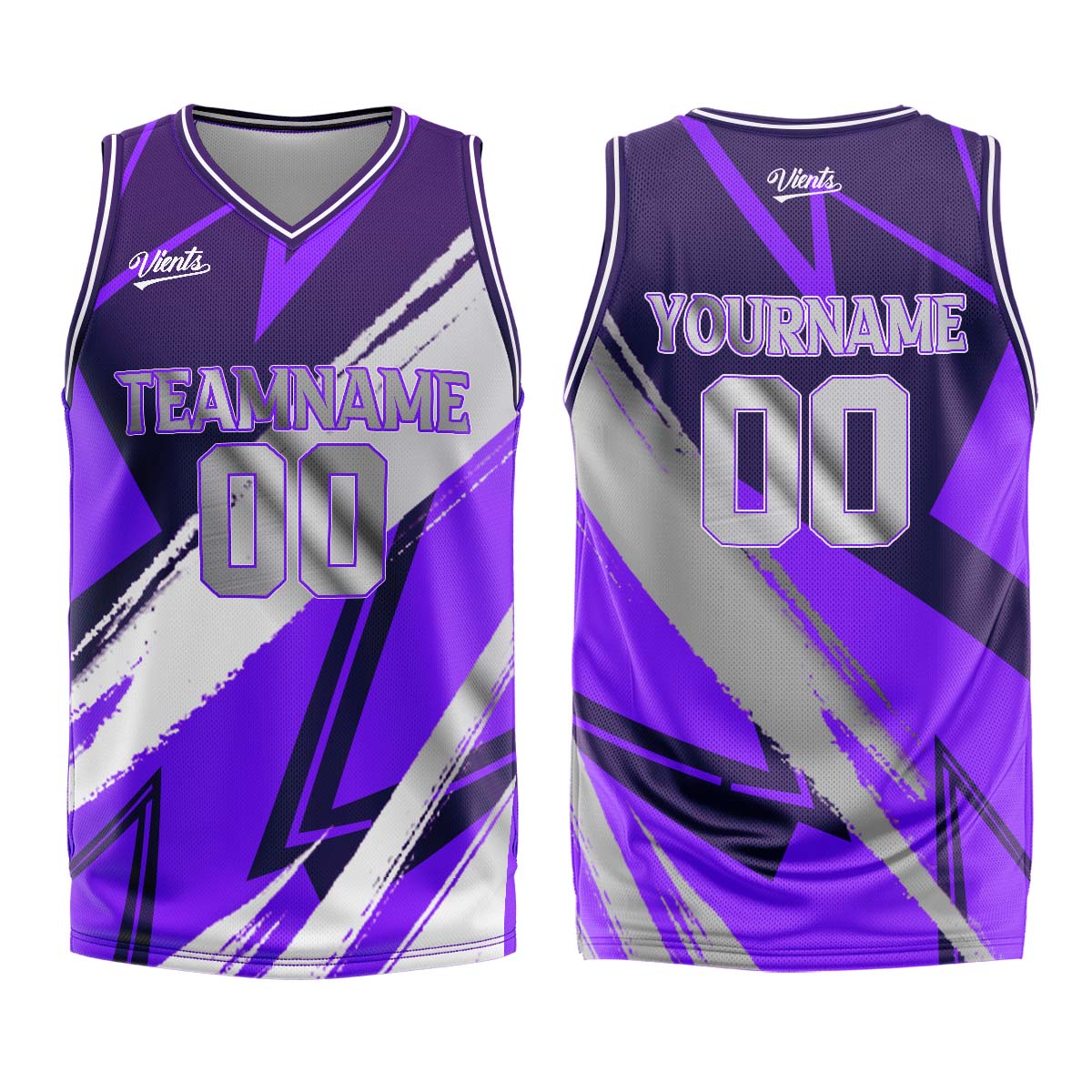 Custom Purple Grey Basketball Jersey Uniform Suit Printed Your Logo Name Number