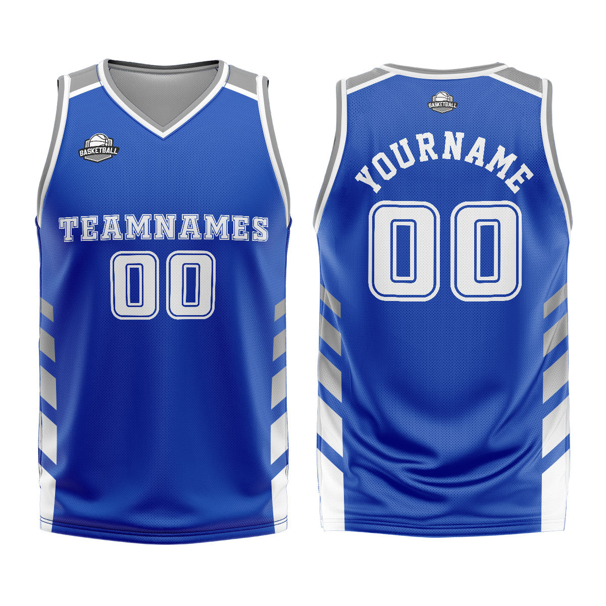 Custom Blue Grey Basketball Jersey Uniform Suit Printed Your Logo Name Number