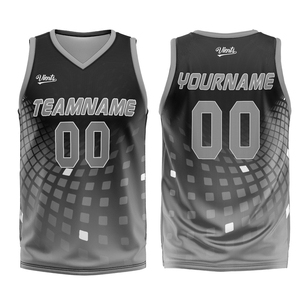 Custom Black Grey Basketball Jersey Uniform Suit Printed Your Logo Name Number