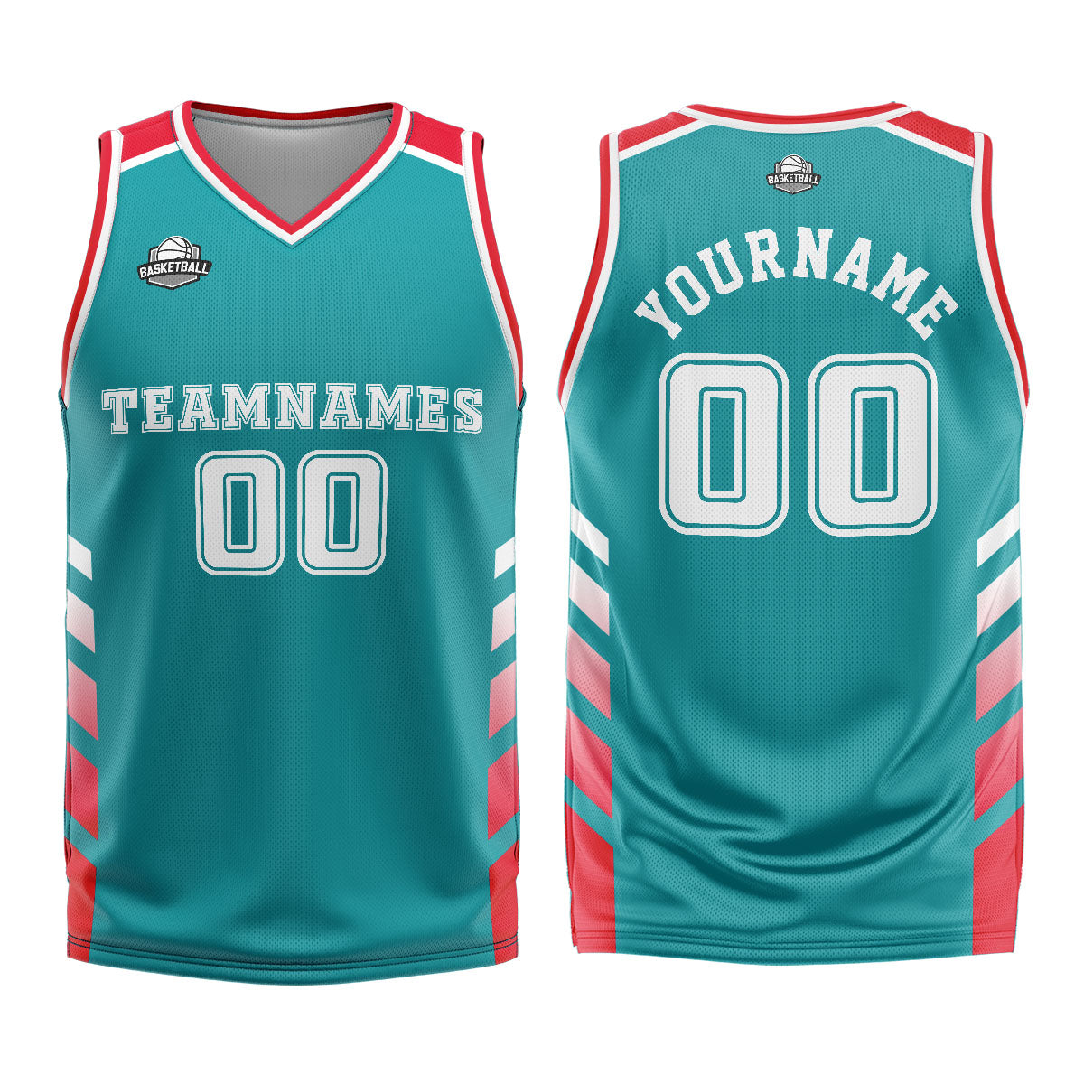 Custom Cyan Red Basketball Jersey Uniform Suit Printed Your Logo Name Number