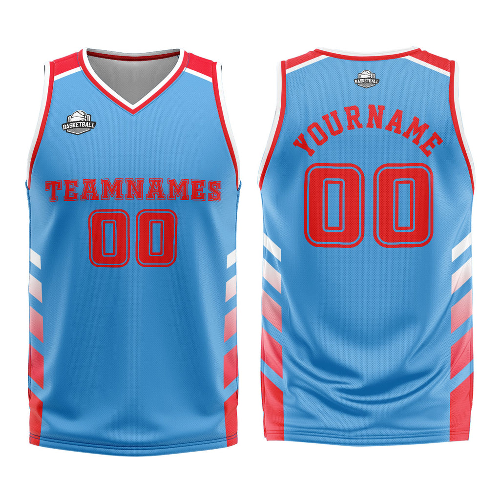 Custom Blue Red Basketball Jersey Uniform Suit Printed Your Logo Name Number
