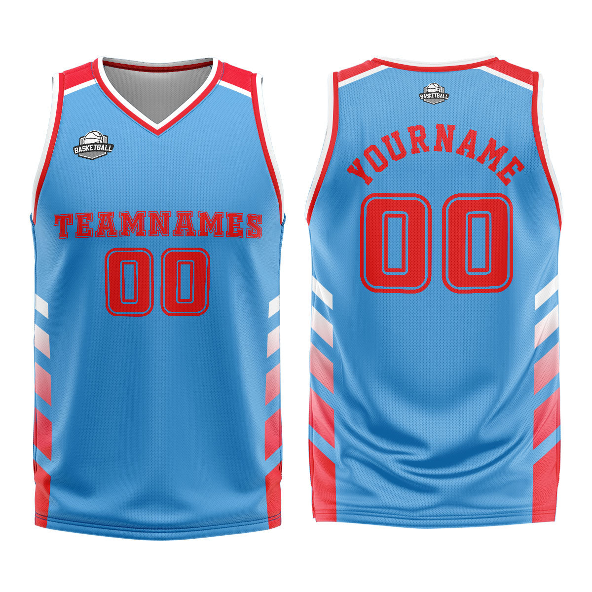 Custom Blue Red Basketball Jersey Uniform Suit Printed Your Logo Name Number