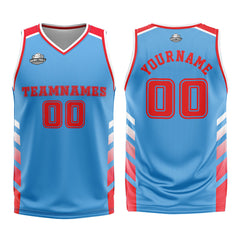 Custom Blue Red Basketball Jersey Uniform Suit Printed Your Logo Name Number