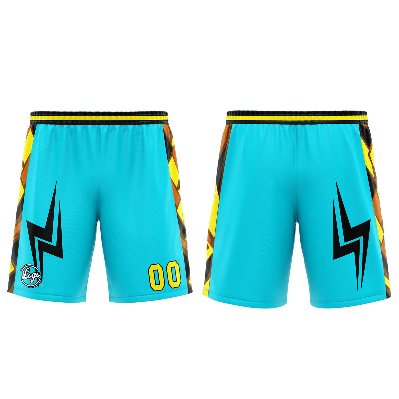 Custom Light Blue Yellow Basketball Jersey Uniform Suit Printed Your Logo Name Number