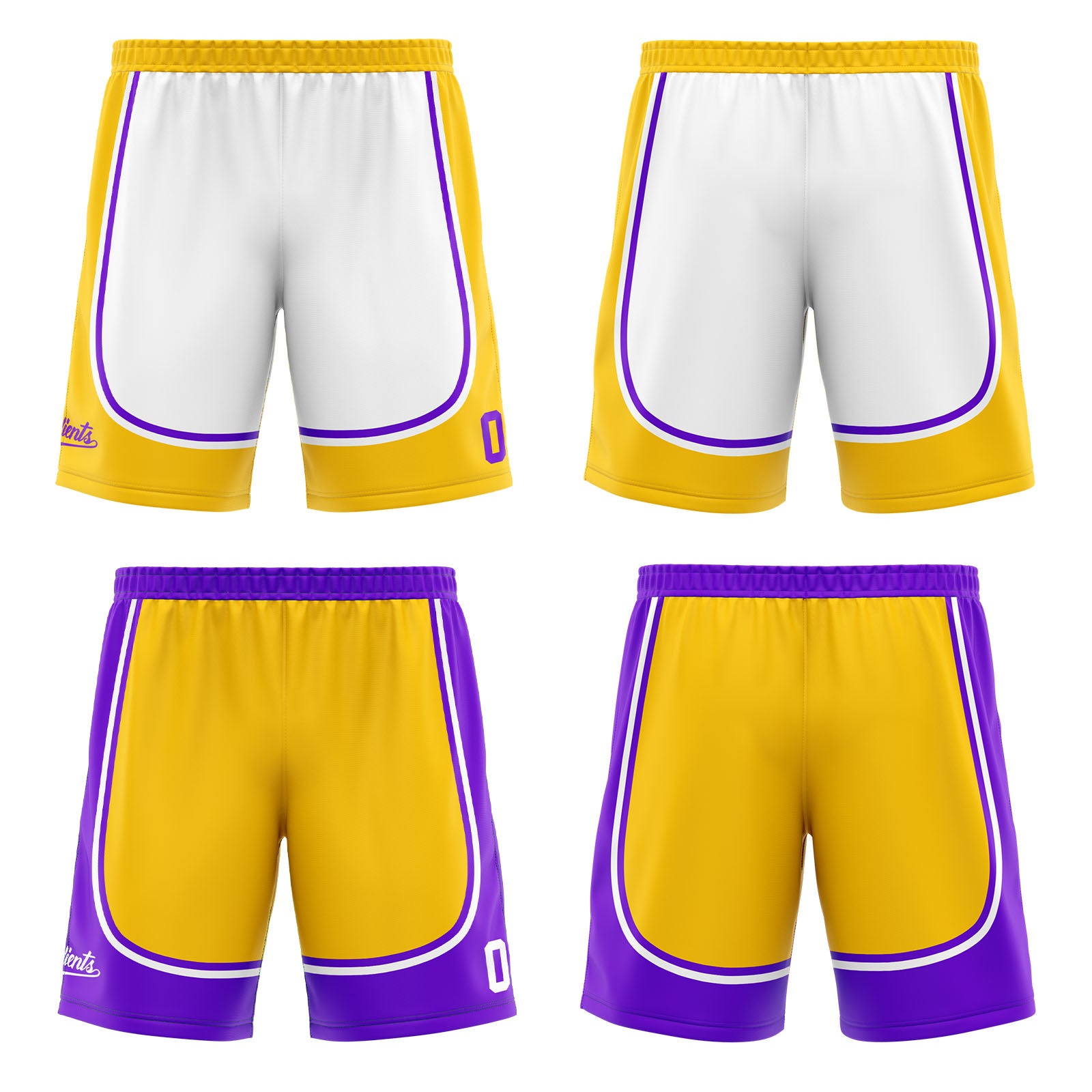 Custom Yellow Purple Reversible Basketball Suit for Adults and Kids Personalized Jersey