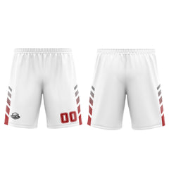 Custom White Red Basketball Jersey Uniform Suit Printed Your Logo Name Number