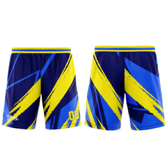 Custom Blue Yellow Basketball Jersey Uniform Suit Printed Your Logo Name Number