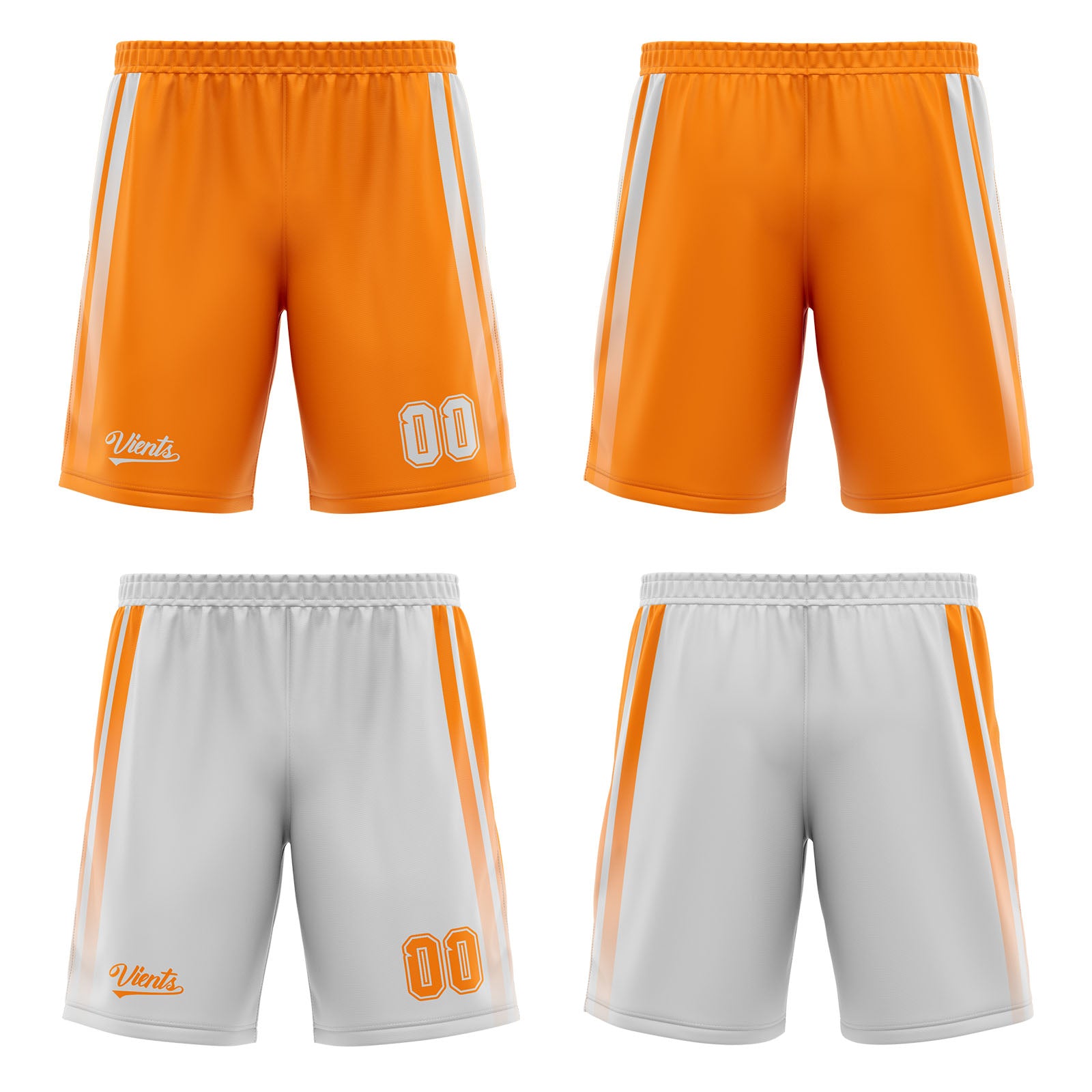 Custom Orange Grey Reversible Basketball Suit for Adults and Kids Personalized Jersey