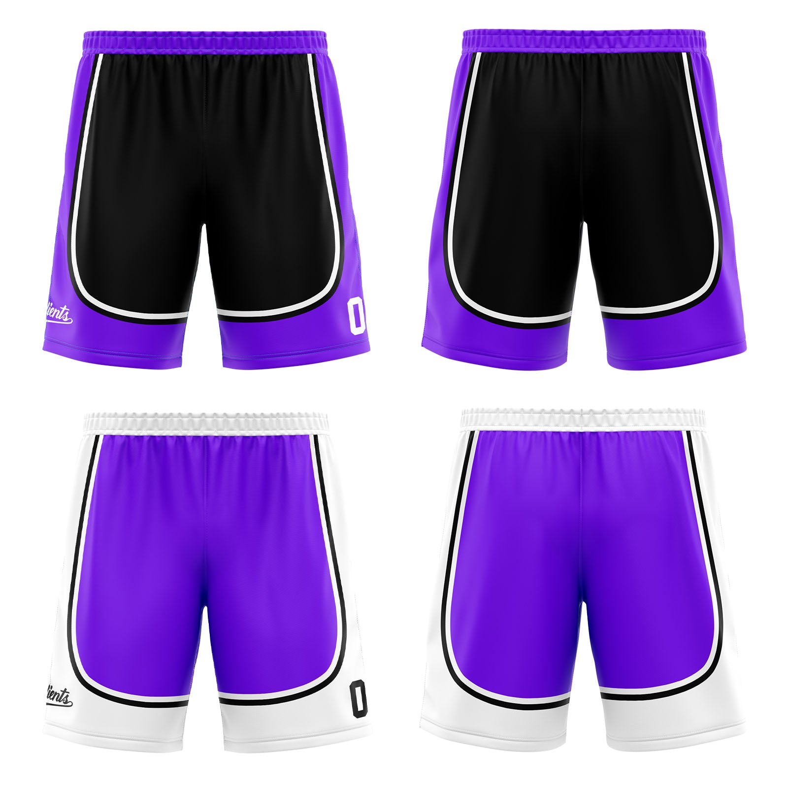 Custom Black Purple Reversible Basketball Suit for Adults and Kids Personalized Jersey