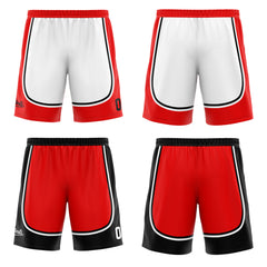Custom Red Black Reversible Basketball Suit for Adults and Kids Personalized Jersey