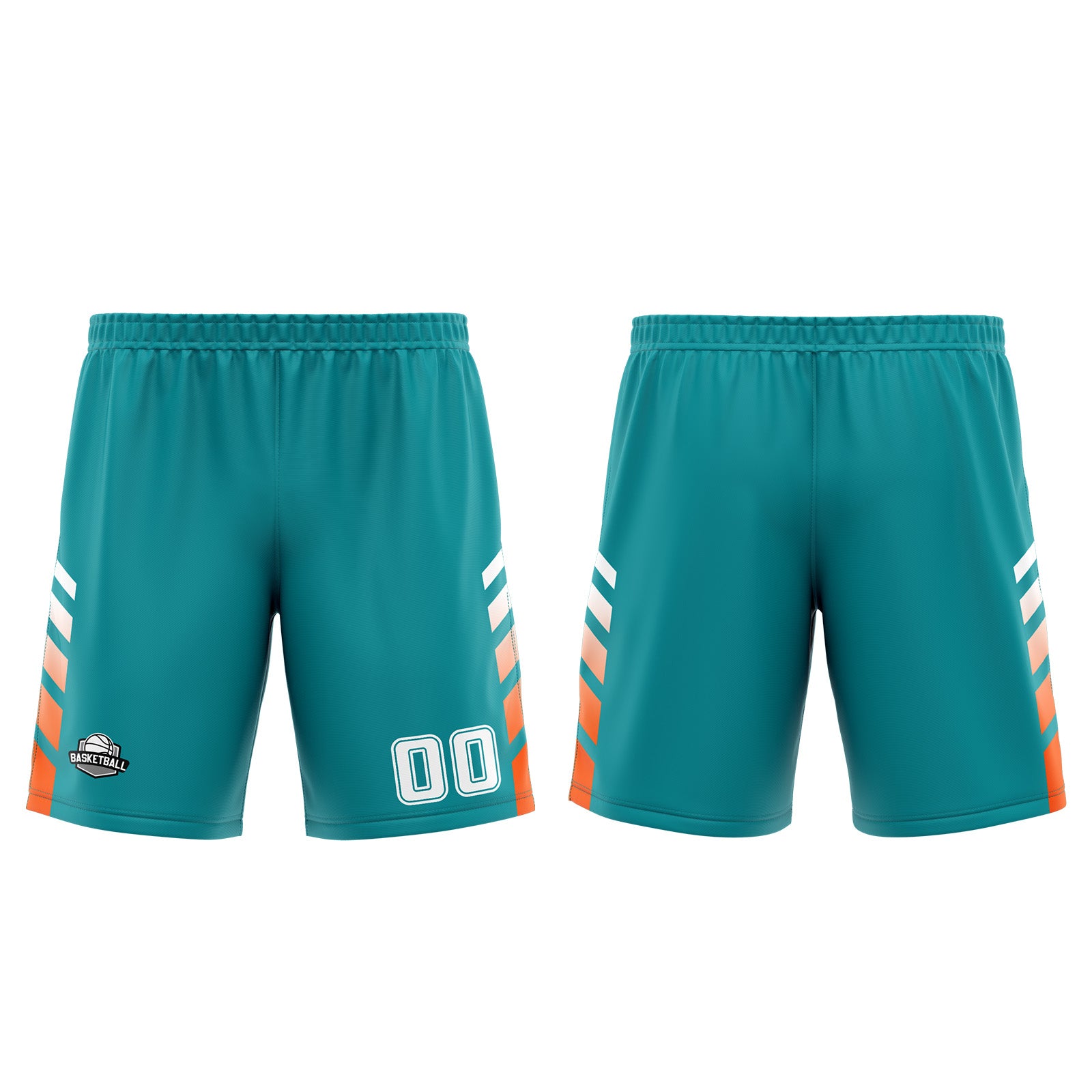 Custom Cyan Orange Basketball Jersey Uniform Suit Printed Your Logo Name Number