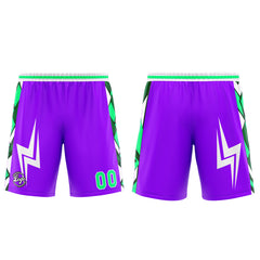 Custom Purple Green Basketball Jersey Uniform Suit Printed Your Logo Name Number