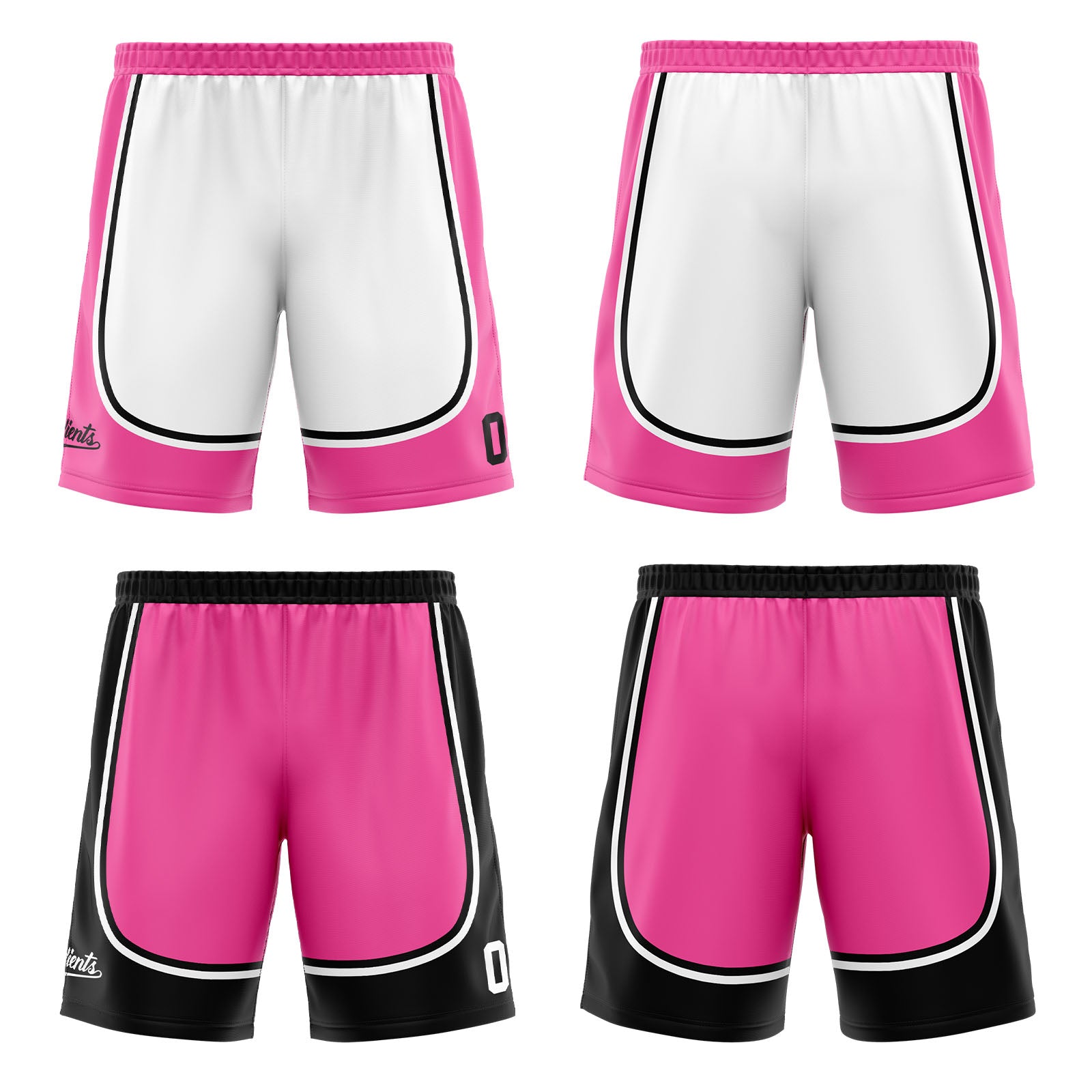 Custom Black Pink Reversible Basketball Suit for Adults and Kids Personalized Jersey