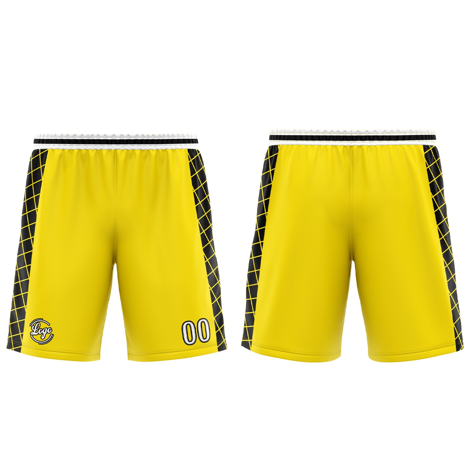 Custom Yellow Black Basketball Jersey Uniform Suit Printed Your Logo Name Number