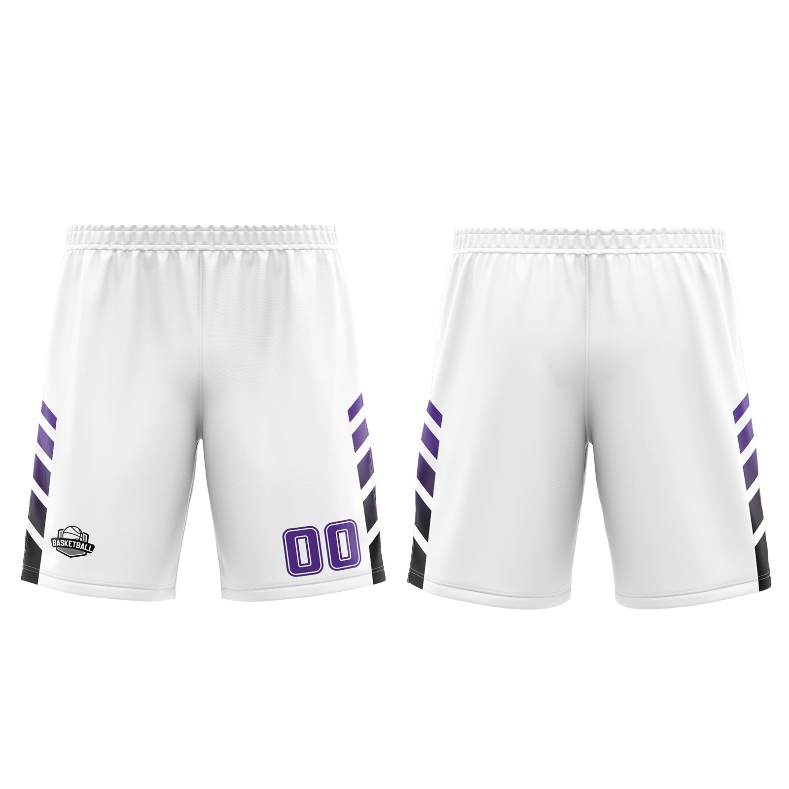 Custom White Purple Basketball Jersey Uniform Suit Printed Your Logo Name Number
