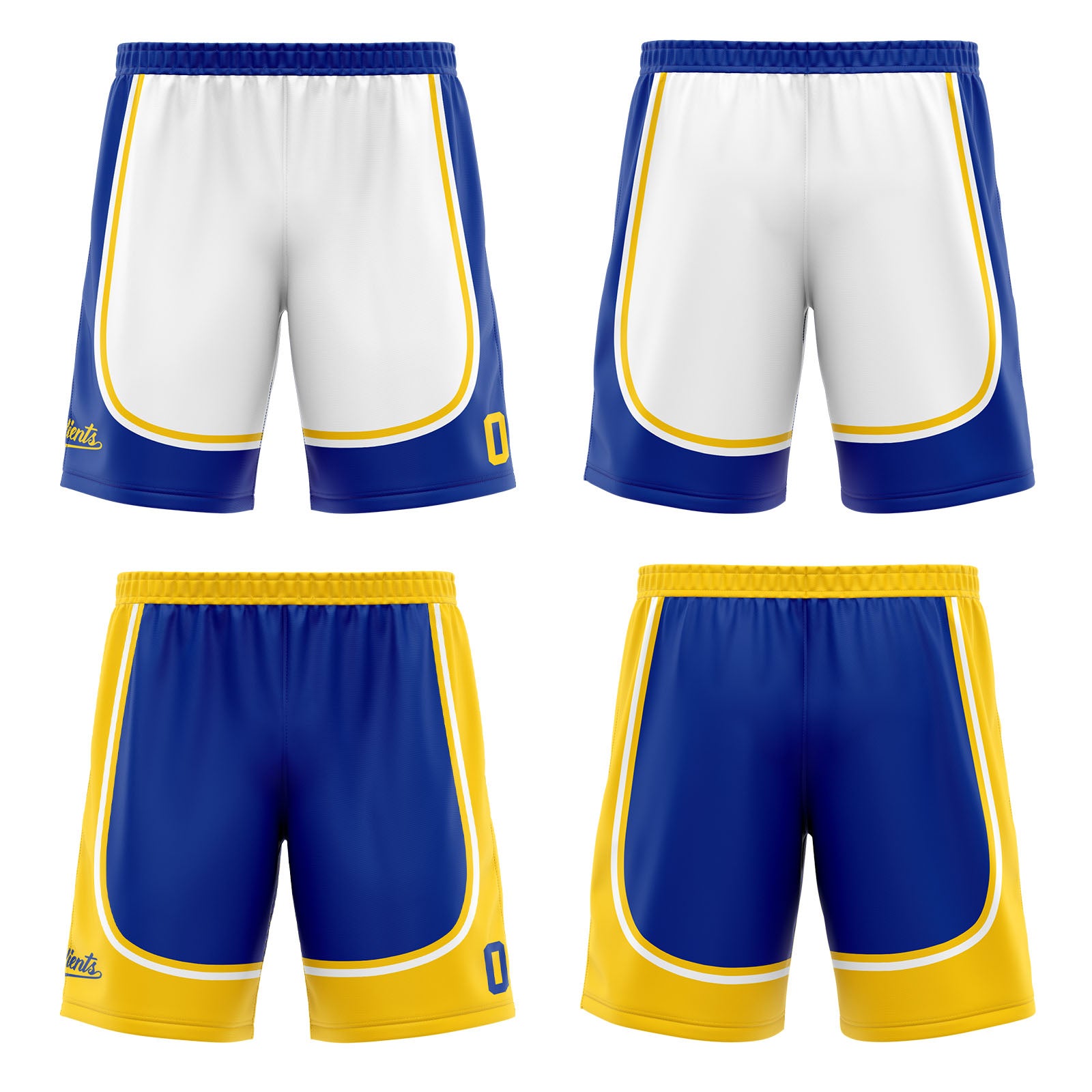 Custom Blue Yellow Reversible Basketball Suit for Adults and Kids Personalized Jersey