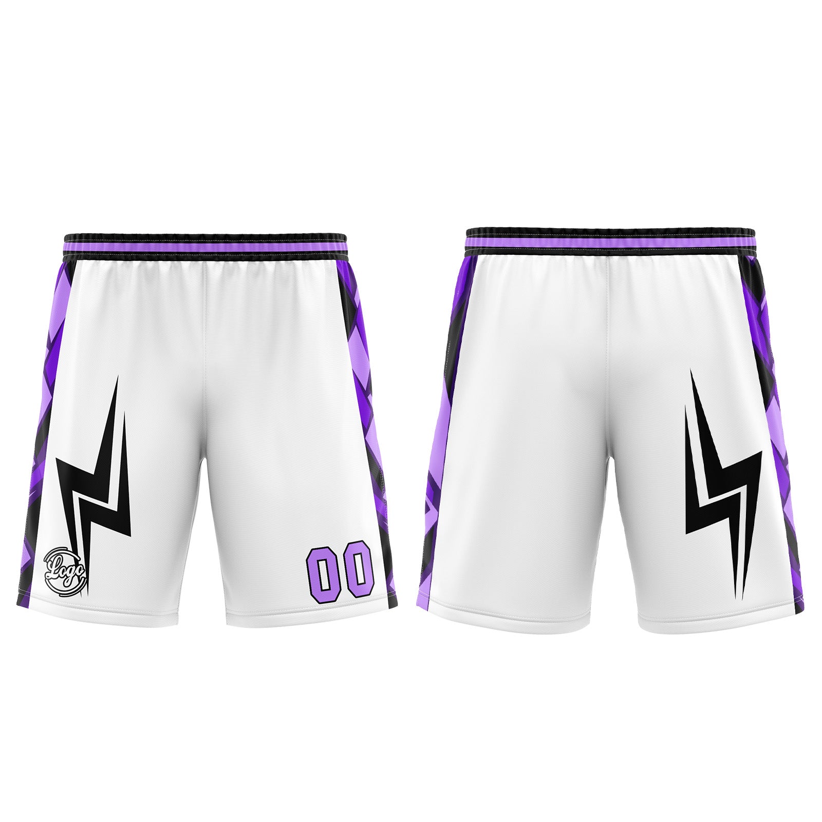 Custom White Purple Basketball Jersey Uniform Suit Printed Your Logo Name Number