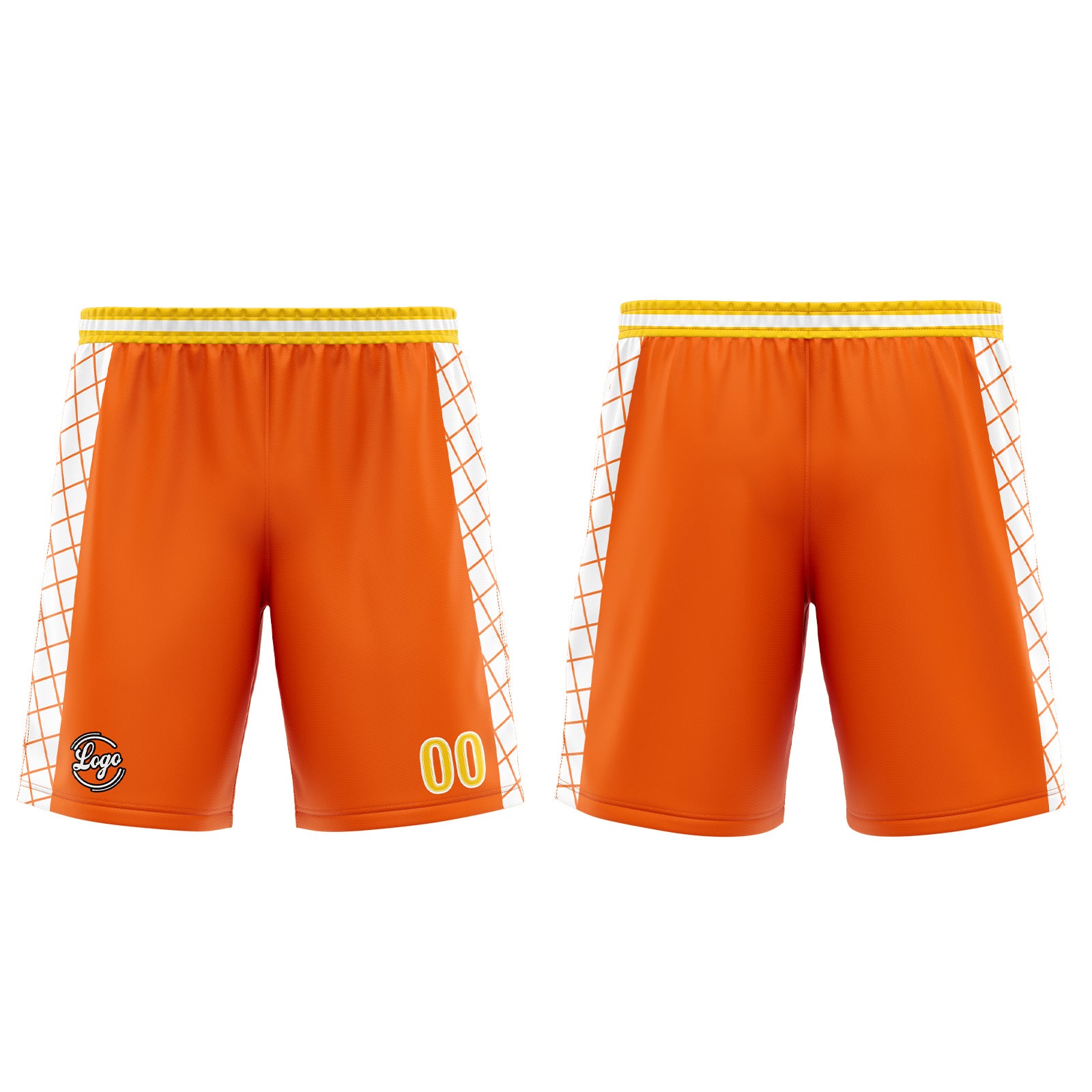 Custom Orange Yellow Basketball Jersey Uniform Suit Printed Your Logo Name Number