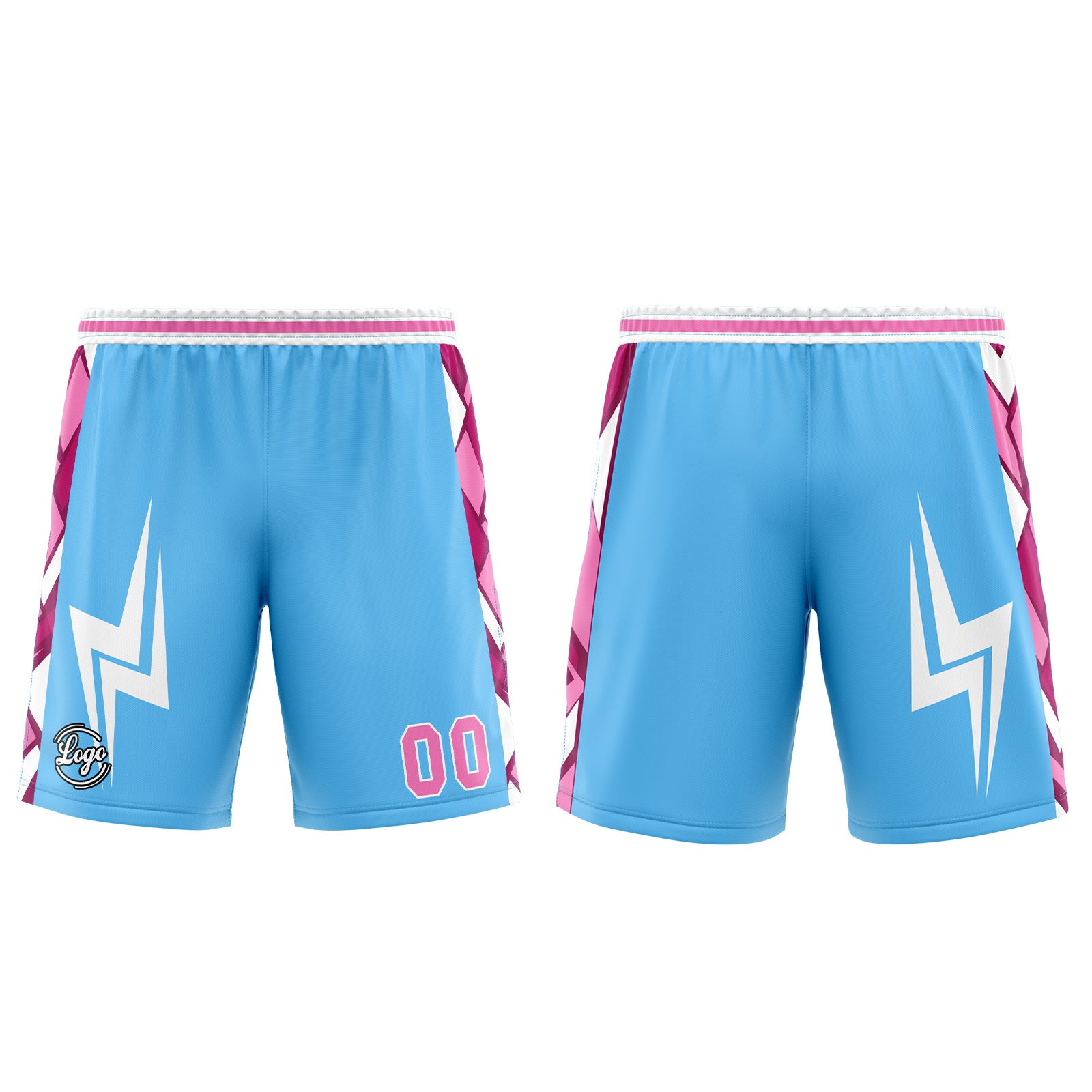 Custom Blue Pink Basketball Jersey Uniform Suit Printed Your Logo Name Number