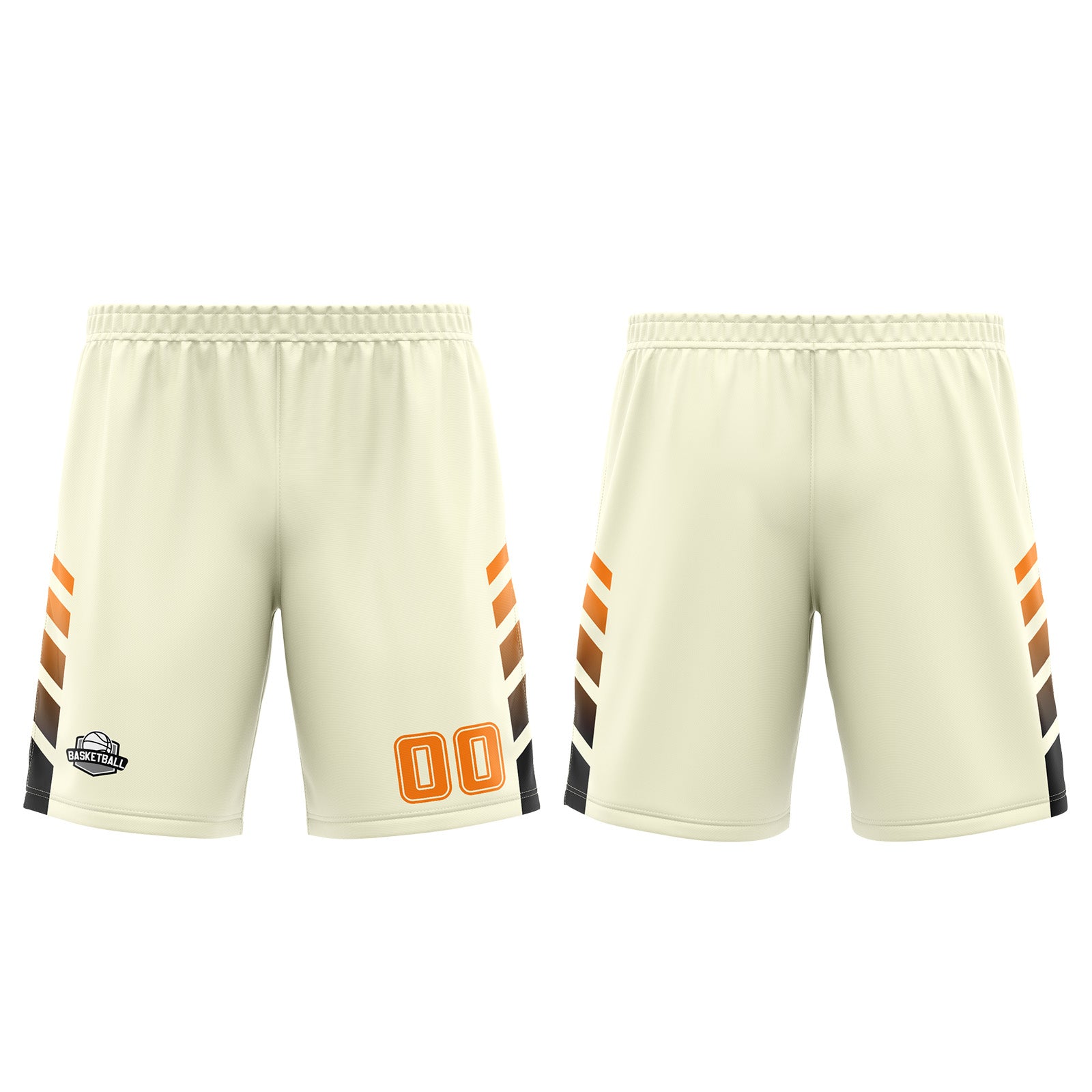 Custom Cream Orange Basketball Jersey Uniform Suit Printed Your Logo Name Number