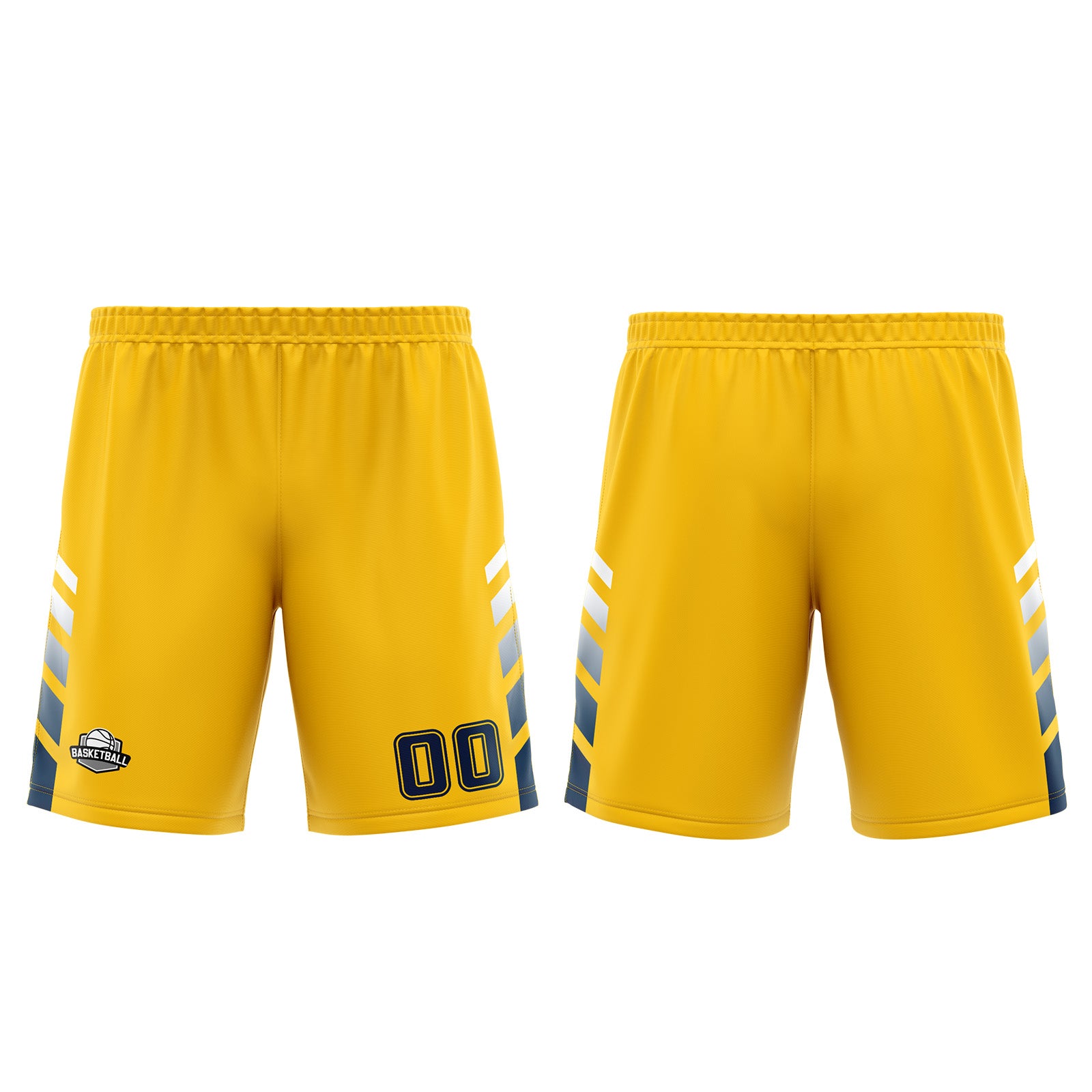 Custom Yellow Blue Basketball Jersey Uniform Suit Printed Your Logo Name Number