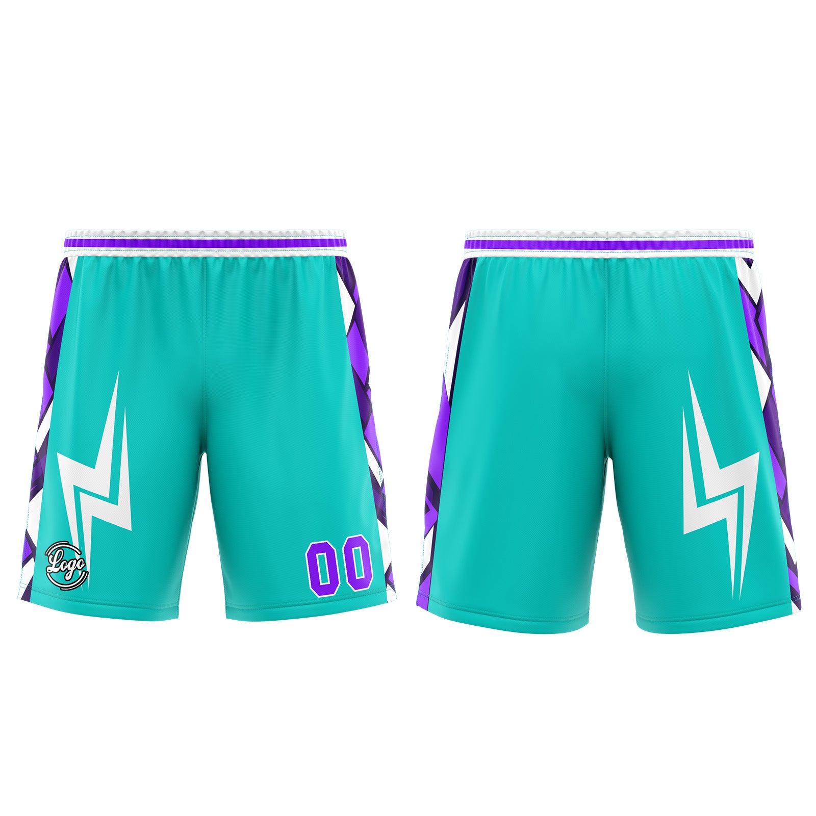 Custom Cyan Purple Basketball Jersey Uniform Suit Printed Your Logo Name Number