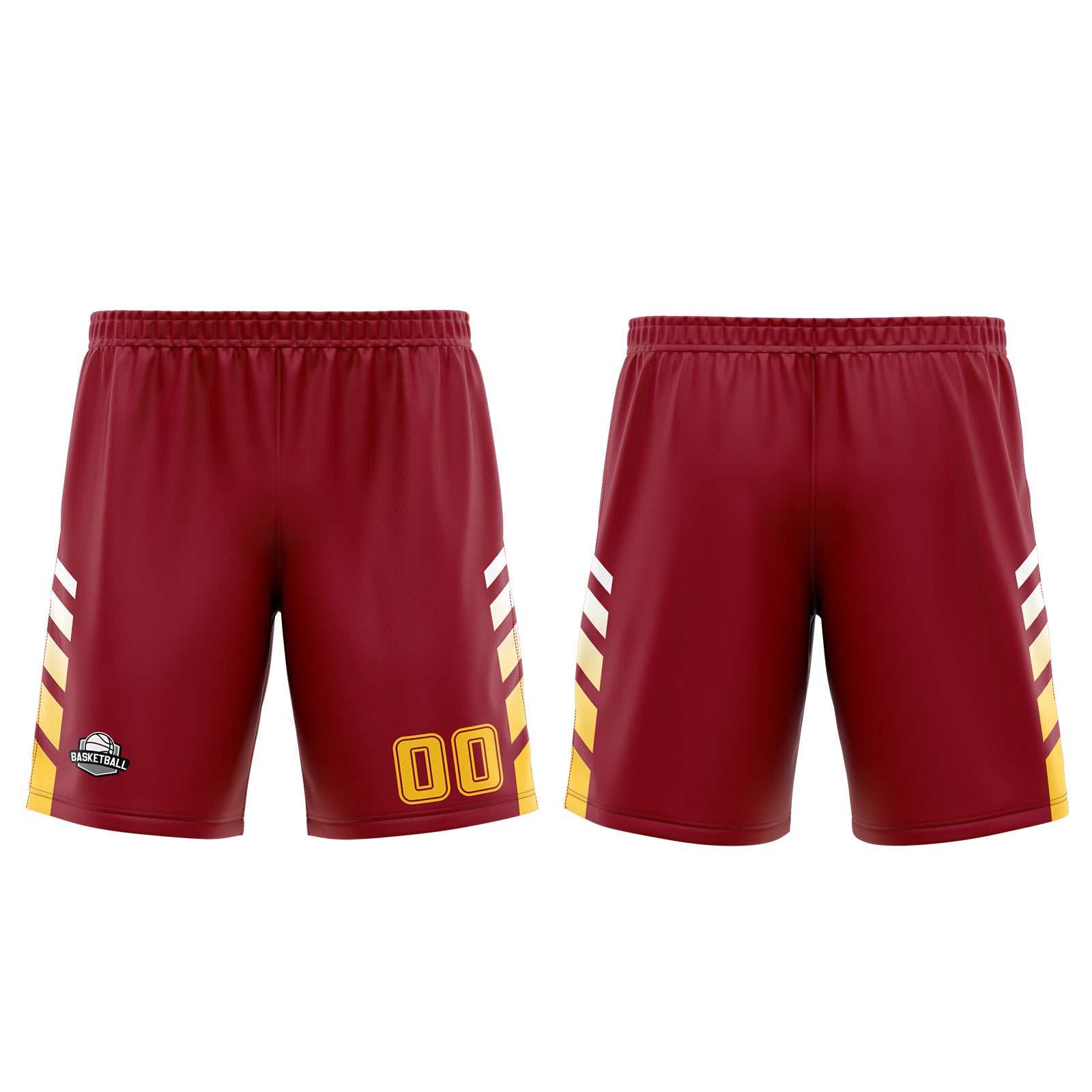 Custom Red Yellow Basketball Jersey Uniform Suit Printed Your Logo Name Number