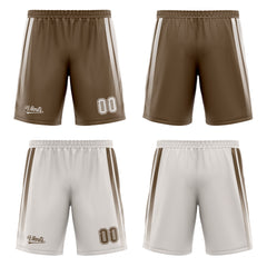 Custom Dull Brown Grey Reversible Basketball Suit for Adults and Kids Personalized Jersey