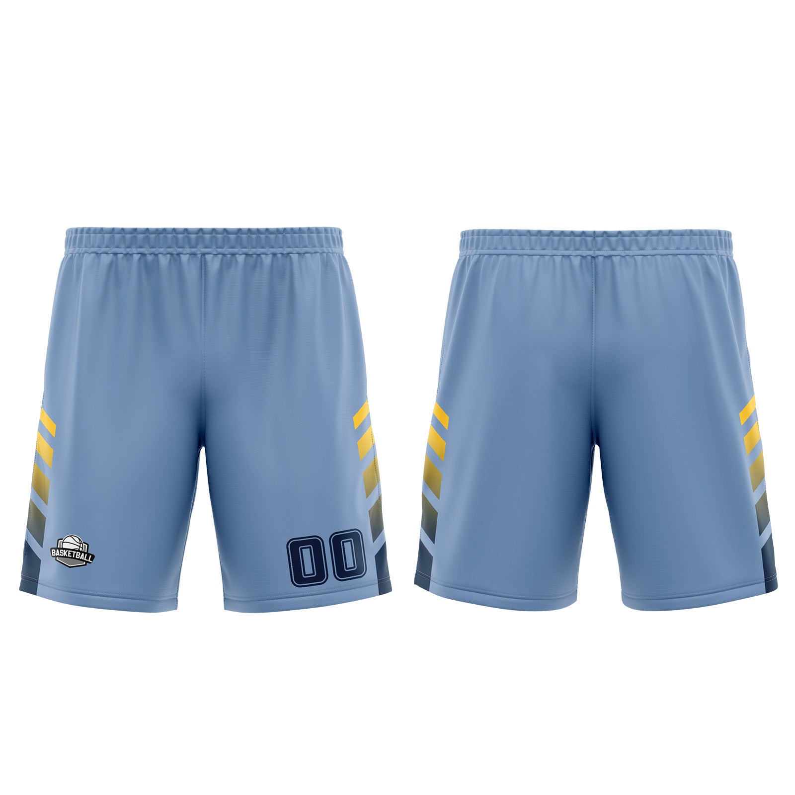 Custom Blue Yellow Basketball Jersey Uniform Suit Printed Your Logo Name Number