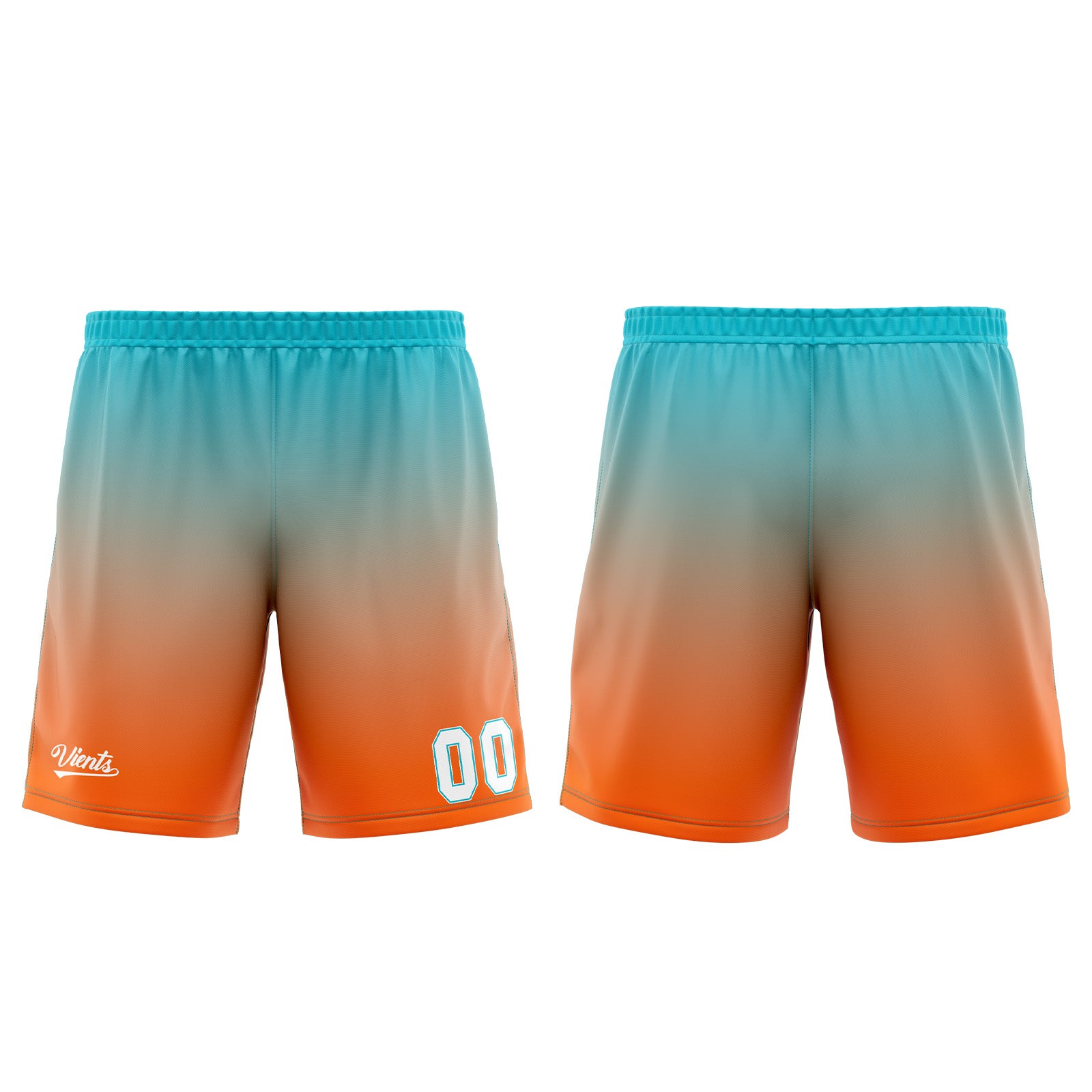 Custom Orange Cyan Basketball Jersey Uniform Suit Printed Your Logo Name Number
