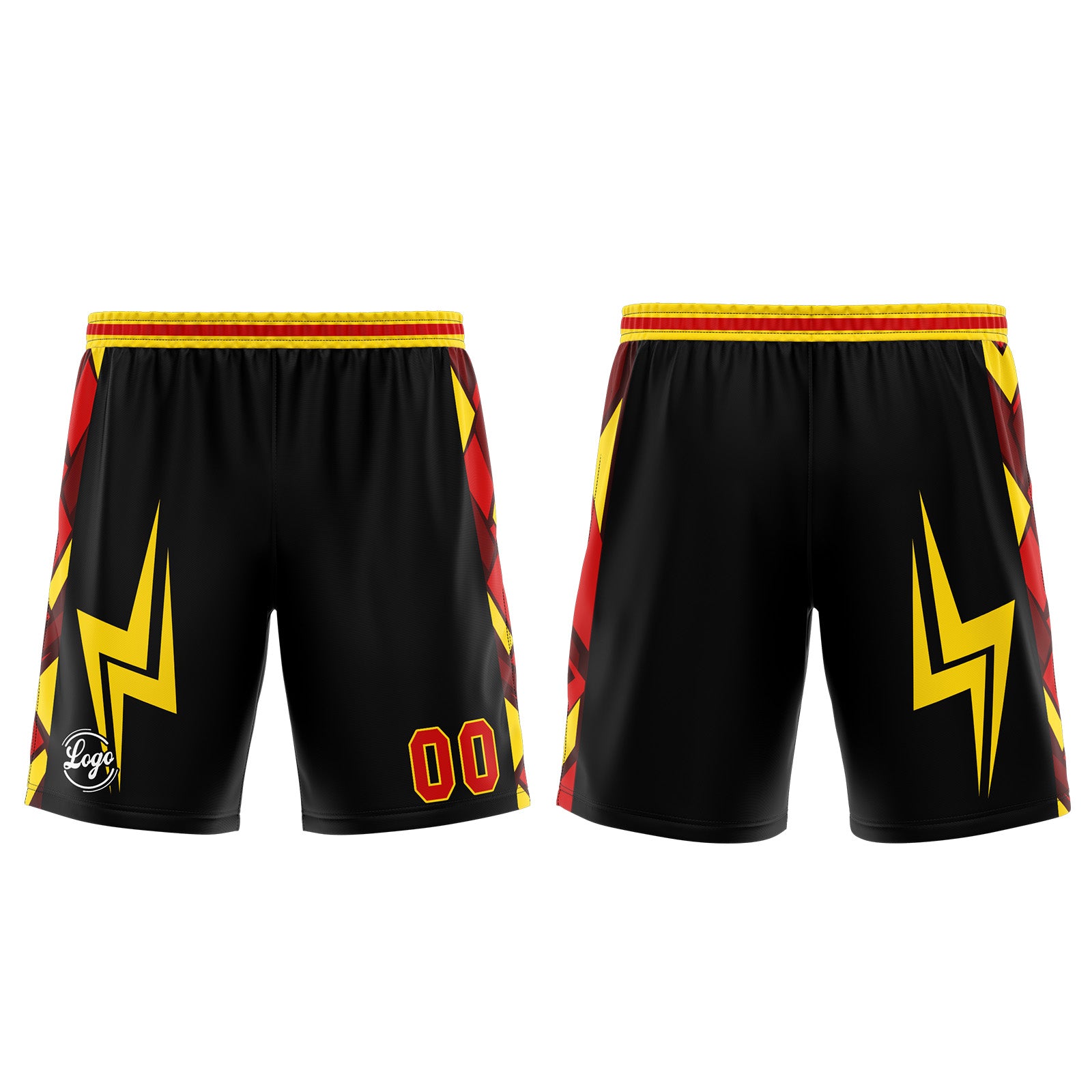 Custom Black Red Yellow Basketball Jersey Uniform Suit Printed Your Logo Name Number