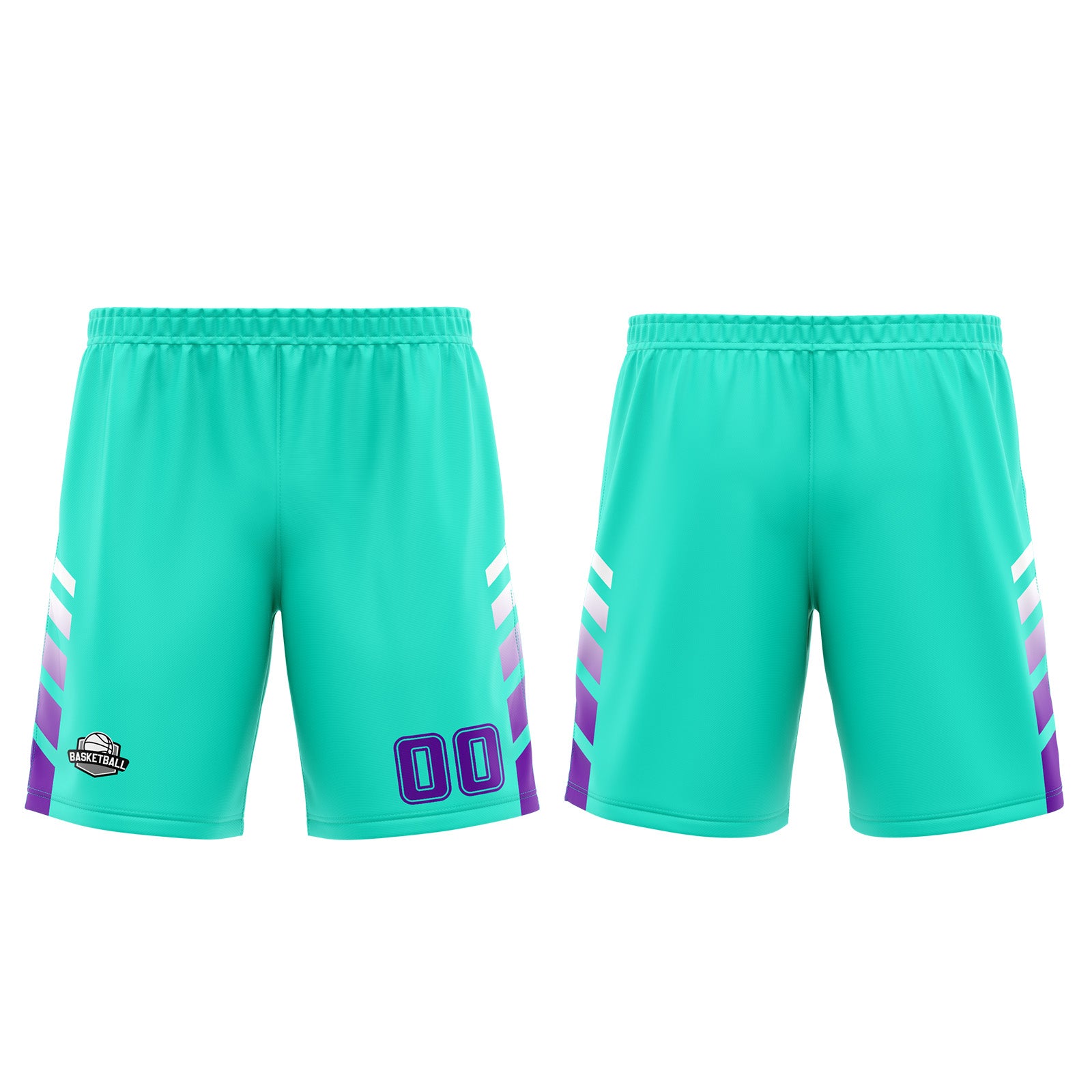 Custom Cyan Purple Basketball Jersey Uniform Suit Printed Your Logo Name Number