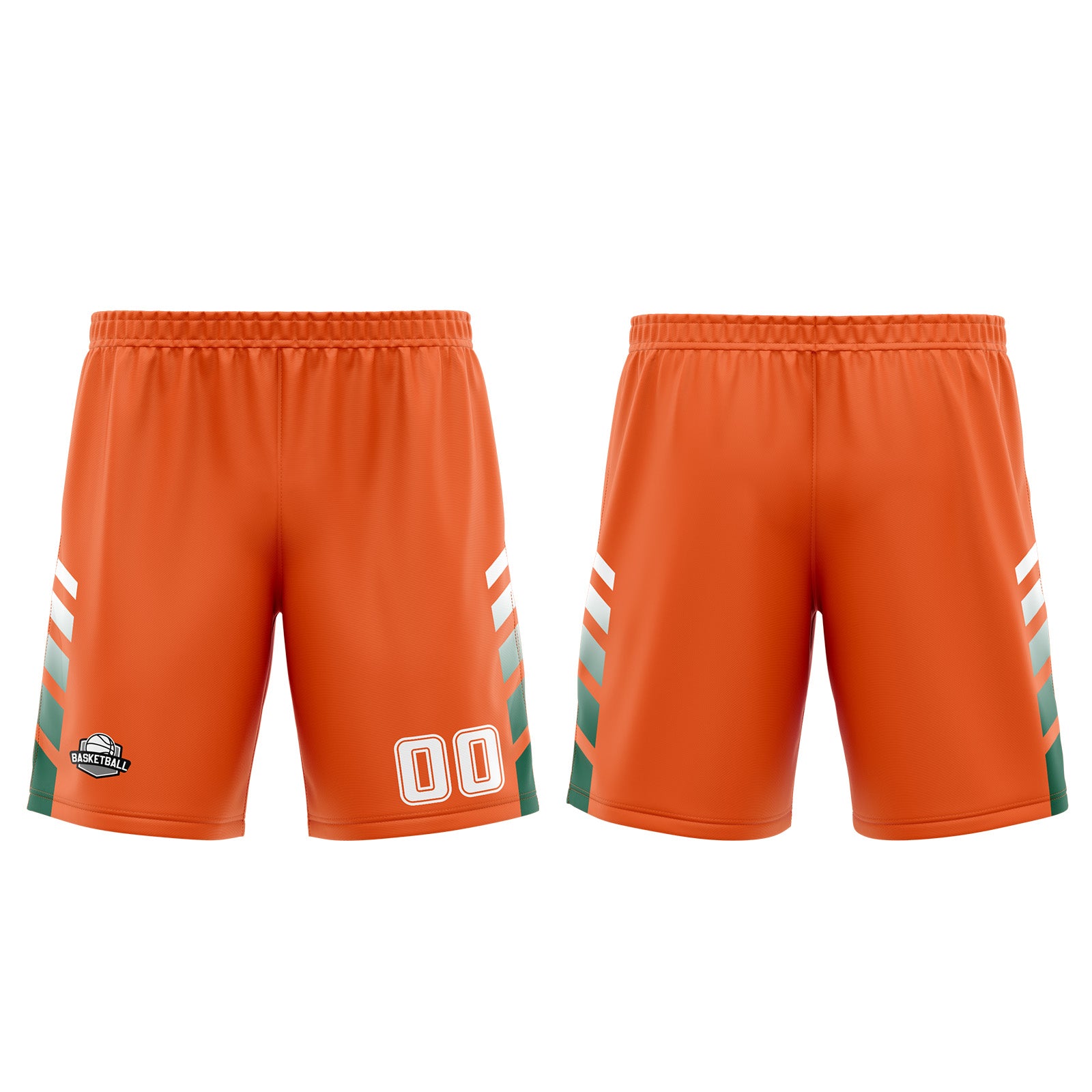 Custom Orange Green Basketball Jersey Uniform Suit Printed Your Logo Name Number