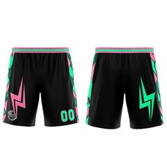 Custom Black Green Pink Basketball Jersey Uniform Suit Printed Your Logo Name Number